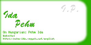 ida pehm business card